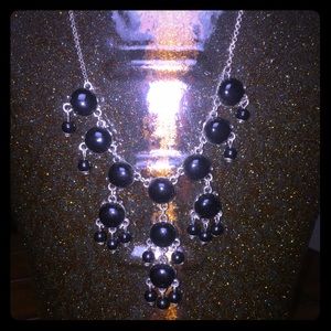 Black and silver bubble necklace